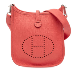 Hermès B Hermès Pink Blush Calf Leather Clemence Amazone Evelyne TPM 16 France