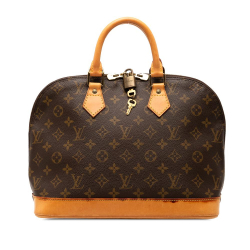 Louis Vuitton B Louis Vuitton Brown Monogram Canvas Fabric Monogram Alma PM France
