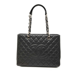 Chanel B Chanel Black Caviar Leather Leather Caviar Grand Shopping Tote Italy