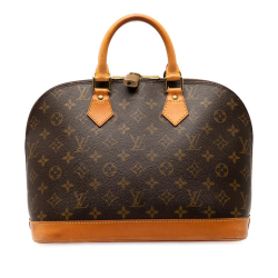 Louis Vuitton B Louis Vuitton Brown Monogram Canvas Fabric Monogram Alma PM France