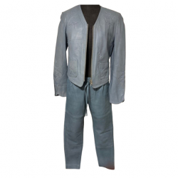 Zadig & Voltaire Hellblauer Leder-Overall