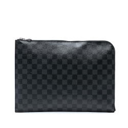 Louis Vuitton AB Louis Vuitton Black Damier Canvas Fabric Damier Graphite Pochette Jour GM France