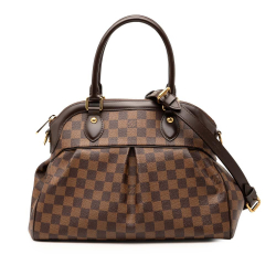 Louis Vuitton B Louis Vuitton Brown Damier Canvas Fabric Damier Ebene Trevi PM France