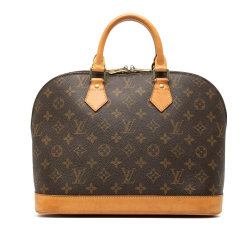 Louis Vuitton B Louis Vuitton Brown Monogram Canvas Fabric Monogram Alma PM France