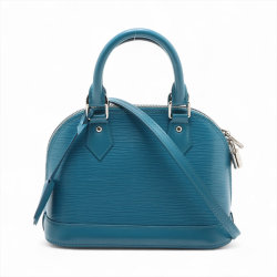 Louis Vuitton Alma BB Epi Leather Top-handle Handbag Blue
