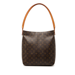 Louis Vuitton B Louis Vuitton Brown Monogram Canvas Fabric Monogram Looping GM France