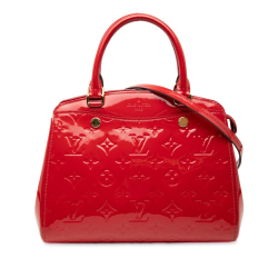 Louis Vuitton B Louis Vuitton Red Vernis Leather Leather Monogram Vernis Montaigne BB France