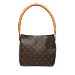 Louis Vuitton B Louis Vuitton Brown Monogram Canvas Fabric Monogram Looping MM France