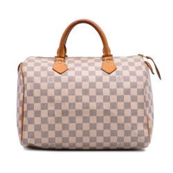 Louis Vuitton B Louis Vuitton White Damier Canvas Canvas Damier Azur Speedy 30 France