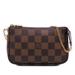 Louis Vuitton B Louis Vuitton Brown Damier Canvas Canvas Damier Ebene Mini Pochette Accessoires France