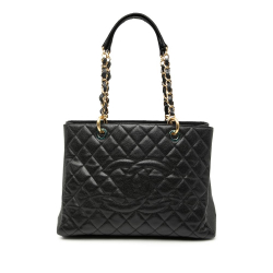 Chanel B Chanel Black Caviar Leather Leather Caviar Grand Shopping Tote Italy