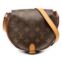 Louis Vuitton B Louis Vuitton Brown Monogram Canvas Fabric Monogram Sac Tambourine France