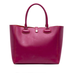 Loewe B LOEWE Pink Dark Pink Calf Leather Perforated Anagram Leo Tote Spain