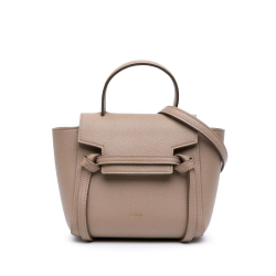 Celine B Celine Brown Nude Calf Leather Pico Grained skin Belt Bag Italy