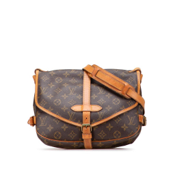 Louis Vuitton B Louis Vuitton Brown Monogram Canvas Canvas Monogram Saumur 30 France