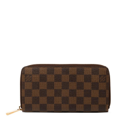 Louis Vuitton B Louis Vuitton Brown Damier Canvas Fabric Damier Ebene Zippy Long Wallet Spain