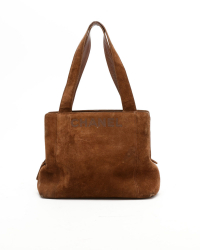 Chanel CC Suede Tote Bag