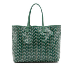 Goyard B Goyard Green Coated Canvas Fabric Goyardine Saint Louis PM France