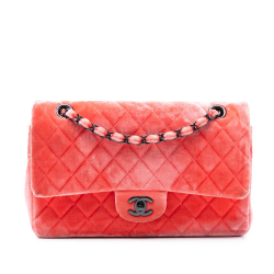 Chanel AB Chanel Red Velvet Fabric Medium Classic Double Flap France