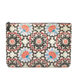 Chanel AB Chanel Multi Lambskin Leather Leather Paris Dubai Large Printed Lambskin Cosmetic Case Italy