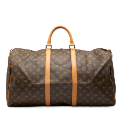 Louis Vuitton B Louis Vuitton Brown Monogram Canvas Fabric Monogram Keepall 55 France