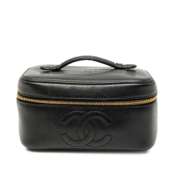 Chanel B Chanel Black Caviar Leather Leather CC Caviar Vanity Bag Italy