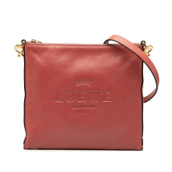 Loewe B LOEWE Red Indian Red Calf Leather Heritage Crossbody Spain