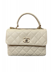Chanel Trendy CC Small Ivory Caviar Leather
