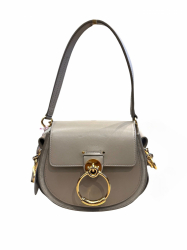 Chloé Tess Small Motty Grey Gold Hardware