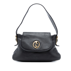 Gucci B Gucci Black Calf Leather 1973 Shoulder Bag Italy