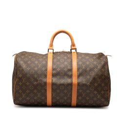 Louis Vuitton B Louis Vuitton Brown Monogram Canvas Fabric Monogram Keepall 50 France