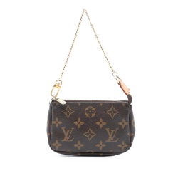 Louis Vuitton AB Louis Vuitton Brown Monogram Canvas Fabric Monogram Mini Pochette Accessoires France