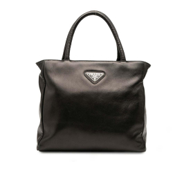 Prada B Prada Black Nappa Leather Leather Nappa Sport Tote Italy