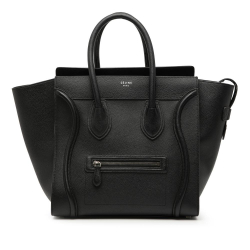 Celine AB Celine Black Calf Leather Mini Luggage Tote Italy