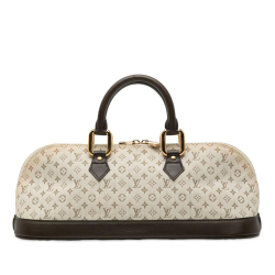 Louis Vuitton AB Louis Vuitton Brown Beige Canvas Fabric Monogram Mini Lin Alma Horizontal France