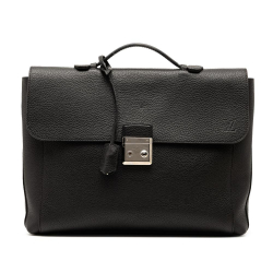 Louis Vuitton B Louis Vuitton Black Calf Leather Taurillon Serviette Dorian Briefcase France