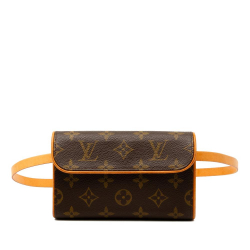 Louis Vuitton B Louis Vuitton Brown Monogram Canvas Fabric Monogram Pochette Florentine France