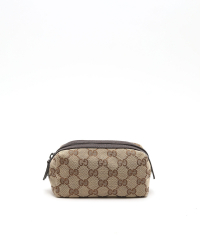 Gucci Canvas and Leather Pouch