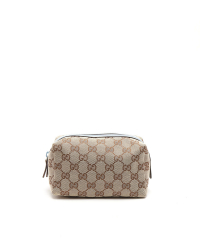 Gucci Canvas and Leather Pouch