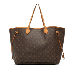 Louis Vuitton B Louis Vuitton Brown Monogram Canvas Fabric Monogram Neverfull GM France