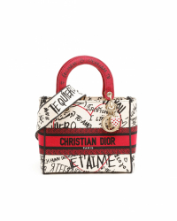 Christian Dior Medium Lady D-Lite Dioramour Graffiti Bag