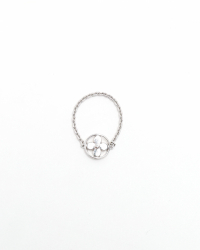 Louis Vuitton Chain Idylle Blossom Diamond 18kt White Gold Ring