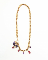 Loewe Beaded Stone Charm Chain Belt