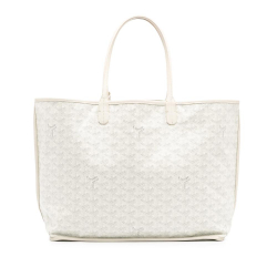 Goyard AB Goyard White Coated Canvas Fabric Goyardine Saint Louis PM France