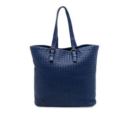 Bottega Veneta B Bottega Veneta Blue Nappa Leather Leather Nappa Intrecciato Belt Strap Tote Italy