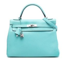 Hermès B Hermès Blue Light Blue Calf Leather Togo Kelly II Retourne 32 France