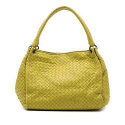 Bottega Veneta B Bottega Veneta Yellow Neon Yellow Nappa Leather Leather Nappa Intrecciato Parachute Tote Italy