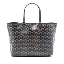 Goyard AB Goyard Black Coated Canvas Fabric Goyardine Saint Louis PM France