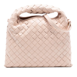 Bottega Veneta AB Bottega Veneta Pink Light Pink Calf Leather Mini skin Intrecciato Hop Satchel Italy
