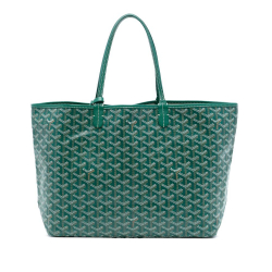Goyard AB Goyard Green Coated Canvas Fabric Goyardine Saint Louis PM France